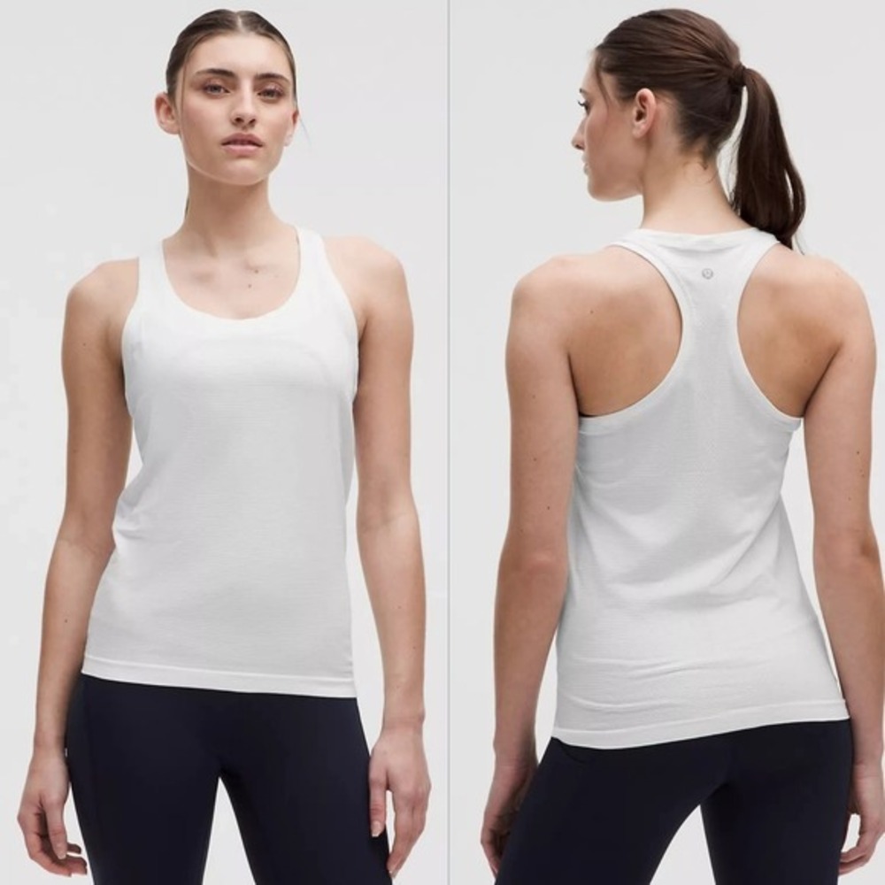Lululemon Swiftly Tech Racerback‎ Tank Top Women's Size 12 Gray Athletic Workout